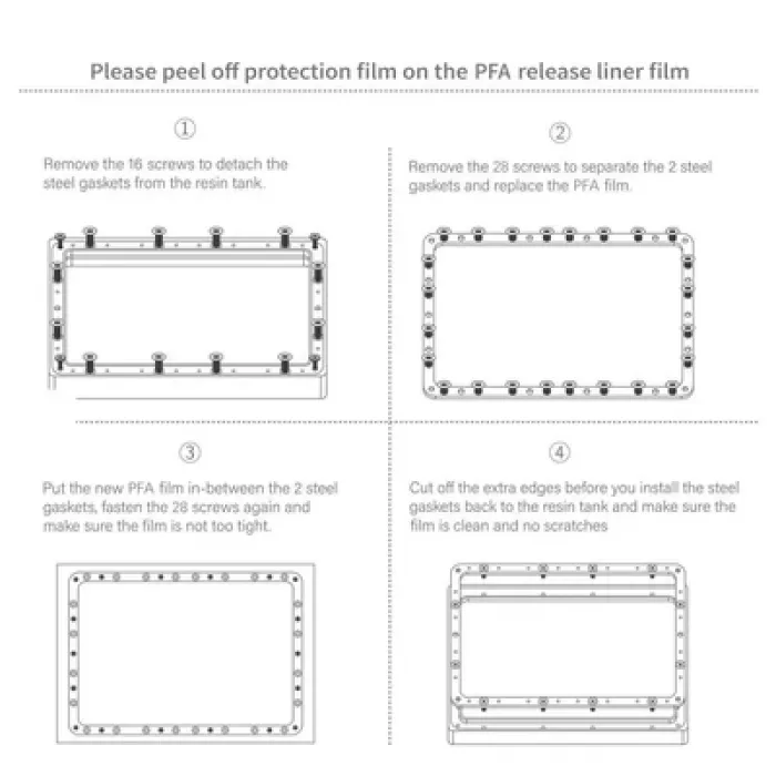 ELEGOO PFA Film 5 Adet - Saturn 2 / Saturn 3 / Saturn 8K