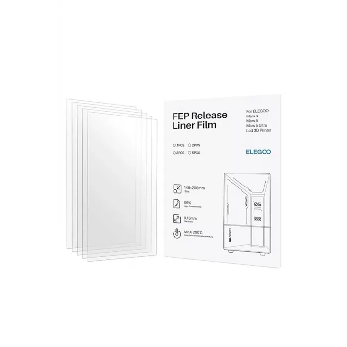 ELEGOO PFA films for Mars 5/5 Ultra (5pcs)