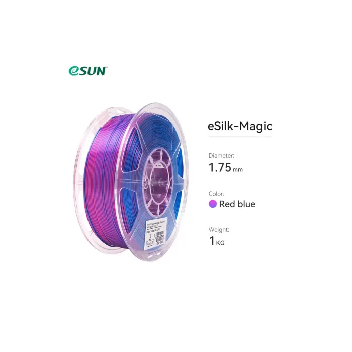 Esun PLA-Silk Magic Filament Red-Blue