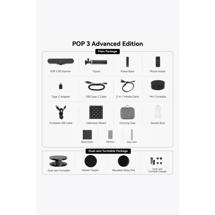 Revopoint Pop 3 Plus Advanced Edition 3d Scanner