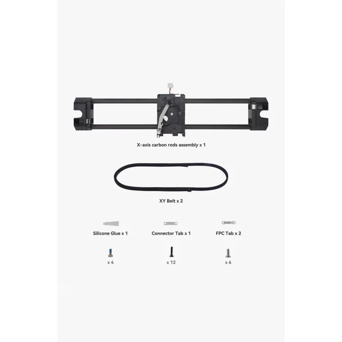 Bambu Lab X Axis Carbon Rods Assembly P1P-PFS-X1C-X1-X1E