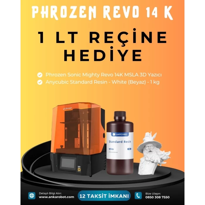 PHROZEN SONİC MİGHTY REVO 14K MSLA 3D YAZICI (1 LT REÇİNE HEDİYE)