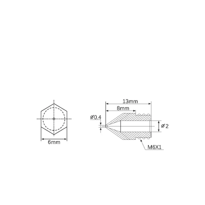 3DP MK8 Nozzle 3205050051