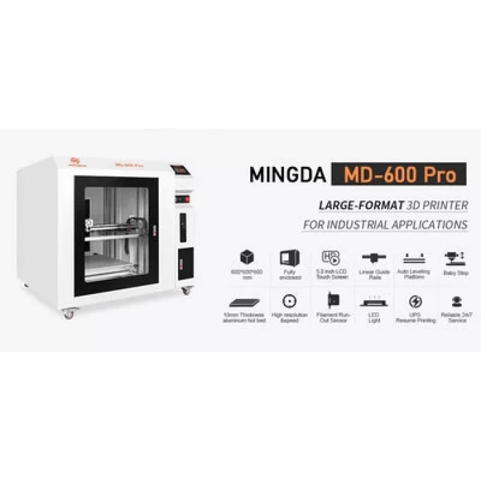 Mingda MD-600 PRO 3D Printer: Oto Yedek Parça ve Endüstriyel Seri Üretimde