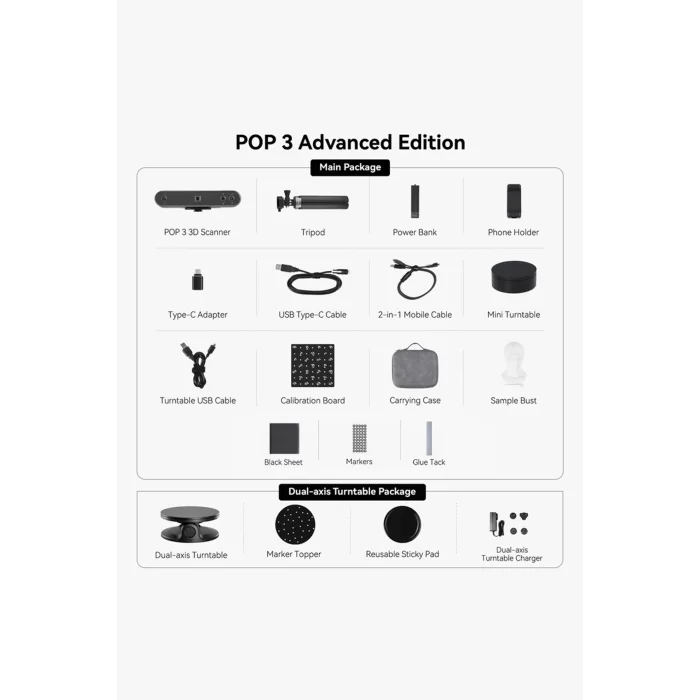 Revopoint 3D Scanner POP 3 Advanced Edition