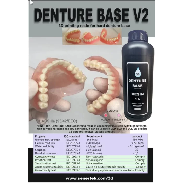 Senertek Denture Base V2 Dental Protez Reçinesi