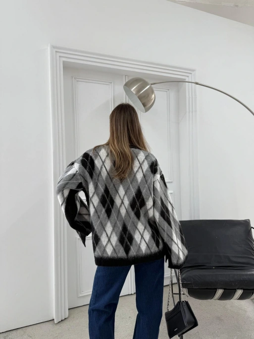 BAKLAVA DESEN KOL VE BEL YIRTMAÇLI TRİKO KAZAK SİYAH