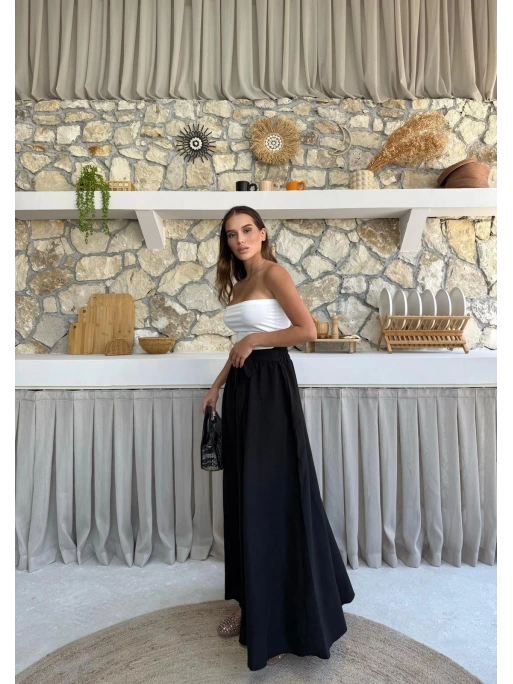 BEL KUŞAKLI İSPANYOL PAÇA PANTOLON SİYAH
