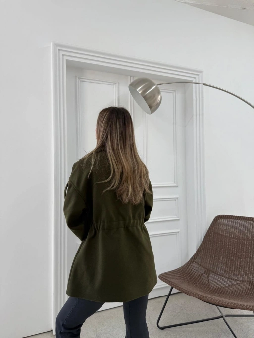 CEPLİ OMUZ APOLET DETAY İÇ ASTARLI KAŞE KABAN HAKİ