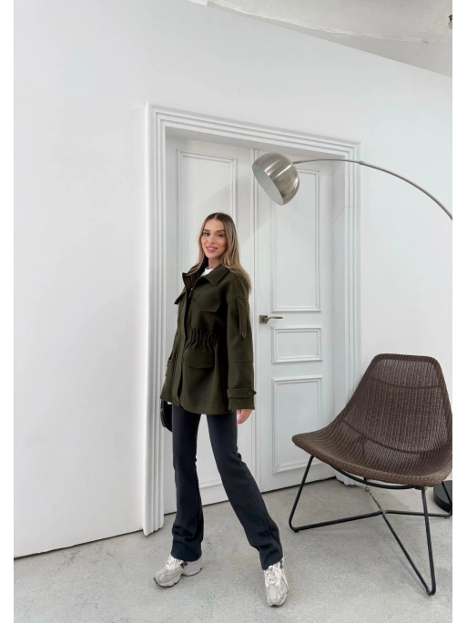 CEPLİ OMUZ APOLET DETAY İÇ ASTARLI KAŞE KABAN HAKİ