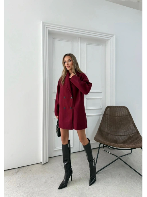 DÜĞME DETAY İÇ ASTARLI ARA BOY KAŞE KABAN BORDO