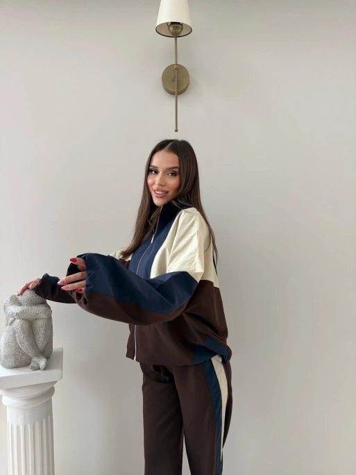 GARNE PARAŞÜT DETAY HIRKA VE PANTOLONLU MODAL İKİLİ TAKIM LACİVERT