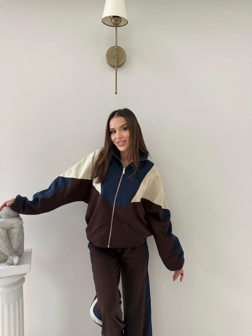 GARNE PARAŞÜT DETAY HIRKA VE PANTOLONLU MODAL İKİLİ TAKIM LACİVERT