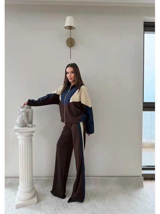 GARNE PARAŞÜT DETAY HIRKA VE PANTOLONLU MODAL İKİLİ TAKIM LACİVERT