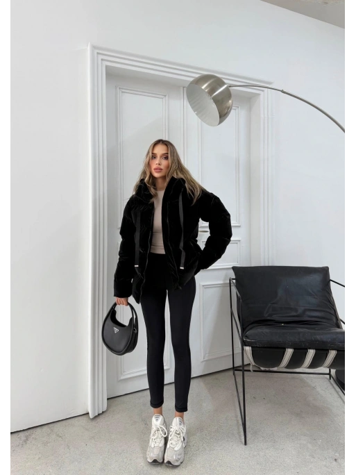 KAPÜŞONLU ŞİŞME MONT SİYAH