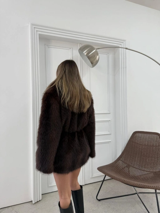 KEMER DETAY İÇ ASTARLI PREMİUM KÜRK KAHVE