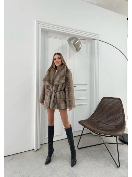 KEMER DETAY İÇ ASTARLI PREMİUM KÜRK KREM