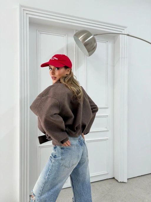 KEMER DETAY YAKALI İÇ ASTARLI KAŞE KABAN KAHVE 2076