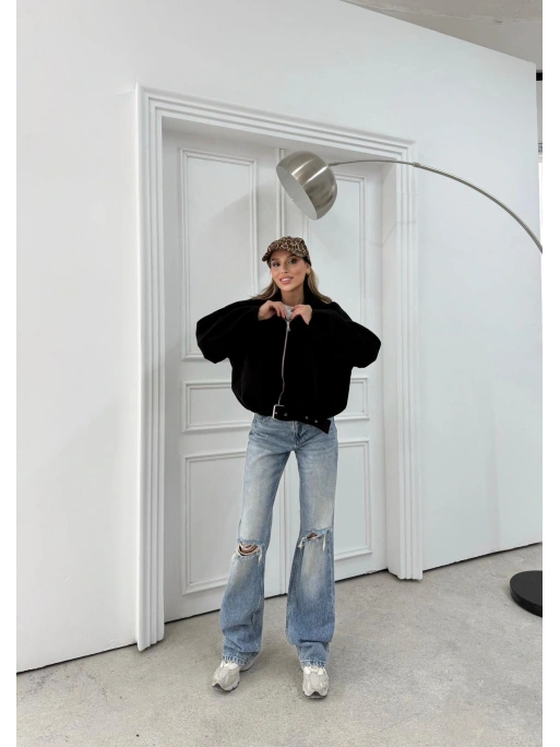 KEMER DETAY YAKALI İÇ ASTARLI KAŞE KABAN SİYAH 2076