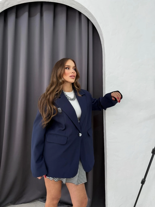 KOL DETAY BLAZER CEKET LACİVERT