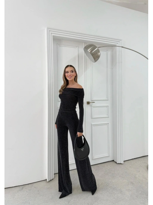 MADONNA YAKA BLUZ VE PANTOLONLU SİMLİ İKİLİ TAKIM