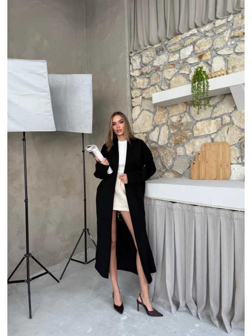 OVERSİZE UZUN TRİKO HIRKA SİYAH