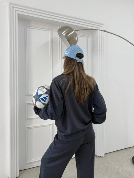 PARAŞÜT DETAY HIRKA VE PANTOLONLU MODAL İKİLİ TAKIM GRİ