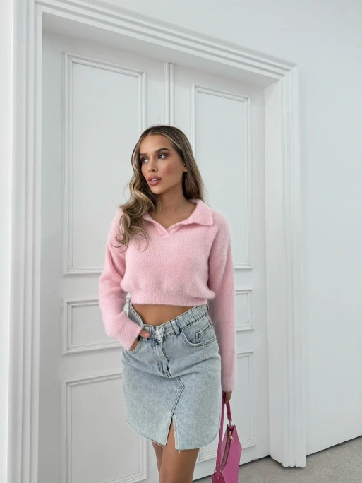 POLO YAKA YUMOŞ TRİKO PEMBE
