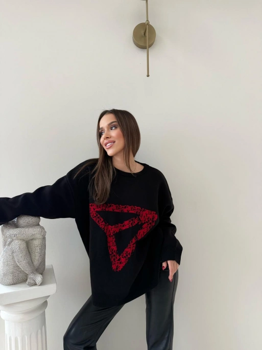 SIRT YAZI DETAY OVERSİZE KAZAKK