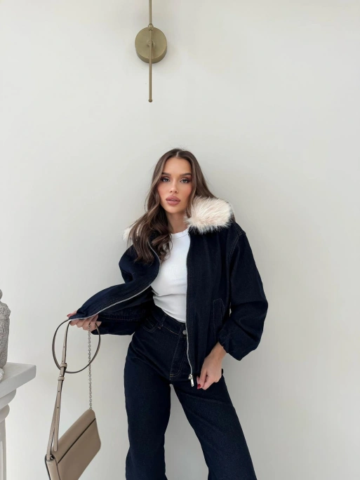 YAKA KÜRK DETAY HIRKA VE PANTOLONLU KOT TAKIM