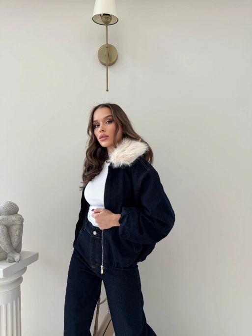 YAKA KÜRK DETAY HIRKA VE PANTOLONLU KOT TAKIM