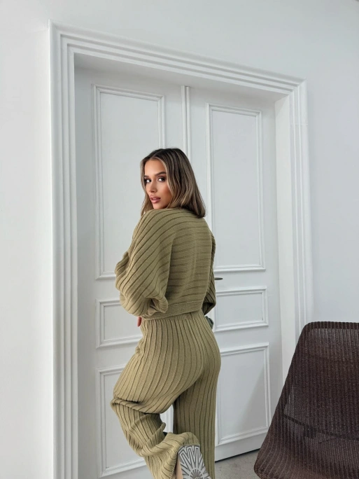 YARASA KOL KAZAK VE PANTOLONLU TRİKO İKİLİ TAKIM HAKİ