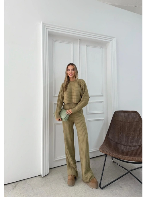 YARASA KOL KAZAK VE PANTOLONLU TRİKO İKİLİ TAKIM HAKİ