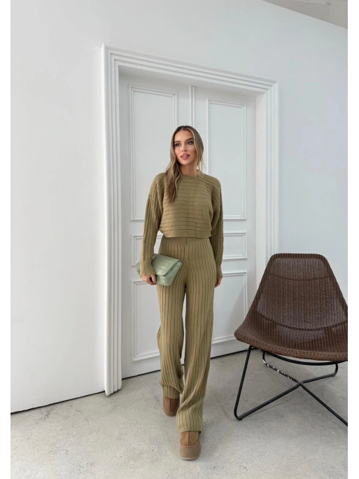 YARASA KOL KAZAK VE PANTOLONLU TRİKO İKİLİ TAKIM HAKİ