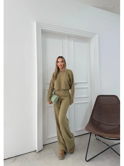 YARASA KOL KAZAK VE PANTOLONLU TRİKO İKİLİ TAKIM HAKİ