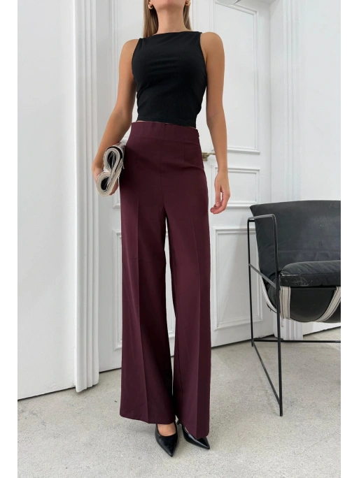 YÜKSEK BEL BİLEK BOY KUMAŞ PANTOLON MÜRDÜM