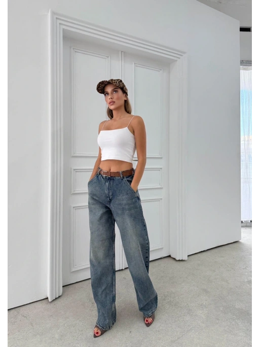 YÜKSEK BEL GENİŞ PAÇA JEAN PANTOLON
