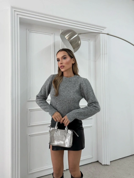 YUMOŞ CROP KAZAK ANTRASİT