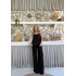 ASKI TERS DİKİŞ DETAY BLUZ VE PANTOLON GÖFRE İKİLİ TAKIM SİYAH