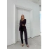 BATİK DESEN KAPÜŞONLU V YAKA BLUZ VE PANTOLONLU İKİLİ MODAL TAKIM MOR