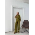 BEL KEMER DETAY FERMUARLI HIRKA VE PANTOLONLU MODAL İKİLİ TAKIM YEŞİL