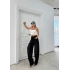 BEL TOKA DETAY BOL KESİM GENİŞ PAÇA BAGGY JEAN SİYAH