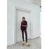 FERMUARLI PARMAK GEÇME DETAY BLUZ VE PANTOLONLU TAYT TAKIM MÜRDÜM