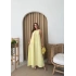 HALTER YAKA UZUN KETEN ELBİSE SARI