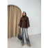 KEMER DETAY KAŞE PANÇO KAHVE