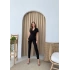 KRUVAZE YAKA KEMERLİ TULUM SİYAH
