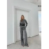 LEOPAR DESEN HIRKA VE PANTOLONLU İKİLİ TAKIM SİYAH