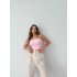 ÖN BAĞLAMALI STRAPLEZ CROP PEMBE