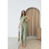 SIFIR KOL BLUZ VE PANTOLONLU İKİLİ TAKIM YEŞİL