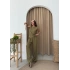 SIFIR KOL DRAPELİ BLUZ VE PANTOLONLU GOFRE İKİLİ TAKIM YEŞİL